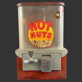 Vintage Hot Nuts 5¢ CoinOp Vending Machine