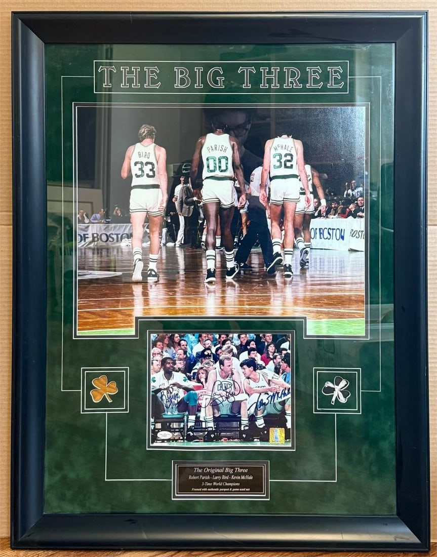 Framed & Signed Boston Celtics 'The Big Three' (1 of 9)