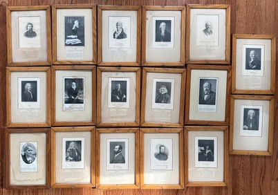 Lot of 17 19th-Century Historical Figures Prints