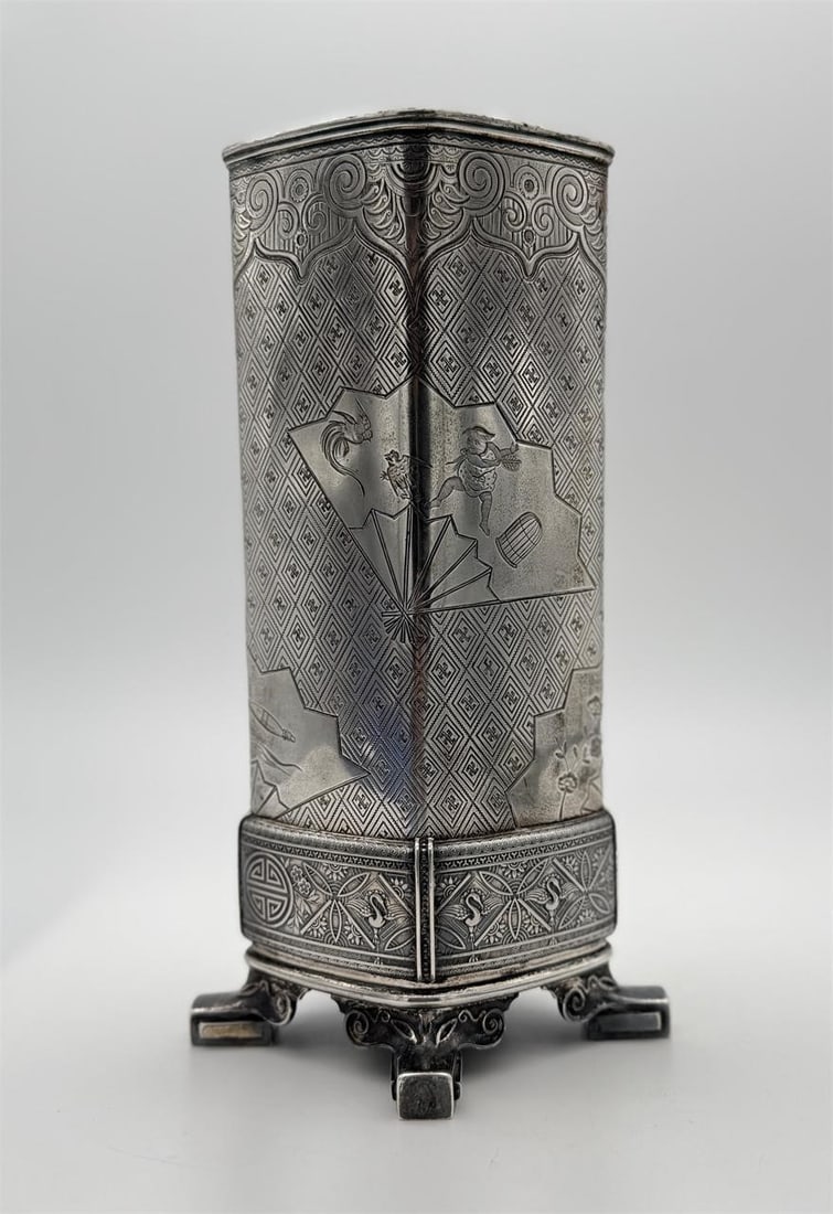 Tiffany & Co. Sterling Silver Oriental Vase (1 of 9)