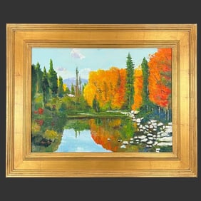 Hon Eng (Modern) Landscape Oil Painting on Canvas