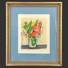 Framed Still Life Flower Vase Print #70/400