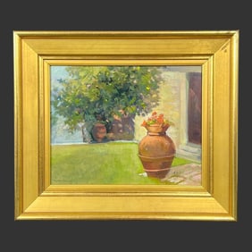 Landscape Outdoor Scene Oil Painting On Board