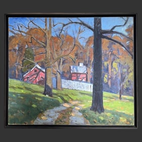 Eugene Quinn (Modern) Landscape Farm Oil Painting