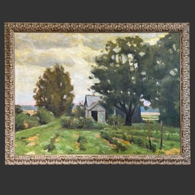 Eugene Quinn (Modern) Farm Landscape Oil Painting