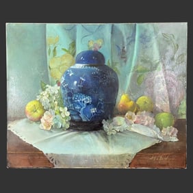 Louise Hafesh (Modern) Still Life Oil Painting