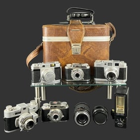 Lot of 5 Film Cameras & Accessories
