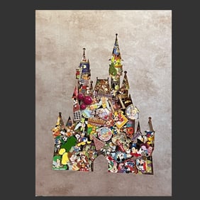 Disney Cinderella Castle Collage Framed Pin Set