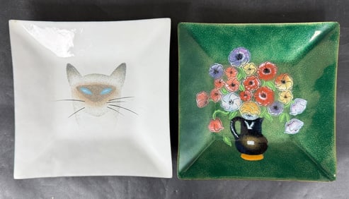2 Enamel on Copper Plates by Lily Alexander