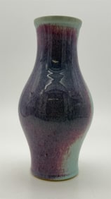 Porcelain Sang De Boeuf Oxblood & Celadon Vase