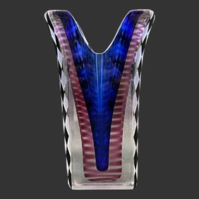 1987 Correia Jim Caswell Modern Art Glass Vase