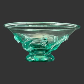1976 Liberty Village Blue Teal Glass Bowl