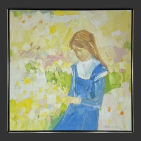 George Barrel (1923-2003) Oil Painting On Canvas