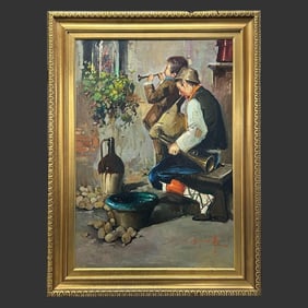 Salvatore Guidotti (Italian, 19th.C) Oil Painting