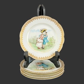 Lot of 5 Limoges France Porcelain Plates