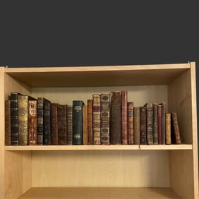 Lot of 25 Antique Assorted Leather Bound Hardcover Books