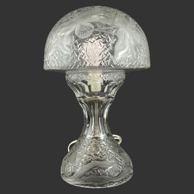 Clear Cut Crystal Glass Domed Shaped Lamp