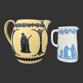 Lot of 2 Wedgwood England Jasperware Pitchers