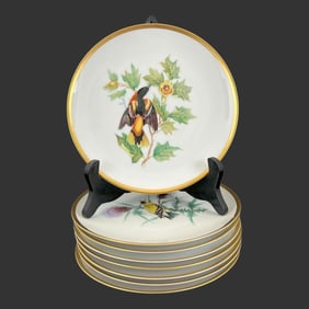 Lot of 8 Hutschenreuther Porcelain Bird Plates