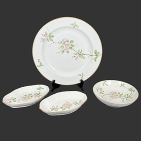 Lot of 4 Royal Copenhagen Porcelain Floral Dishes