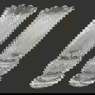 Waterford Cut Crystal 'Samson' & 'Macbeth' Vases: Waterford Cut Crystal 'Samson' & 'Macbeth' Vases. 'Samson: #55/250, 1975, John Connolly, Waterford.' 'Macbeth: #39/250, 1977, Thomas Cooke, Waterford.' Approx. Dimensions (in): 11 x 4.75 x 4.75. Buyer