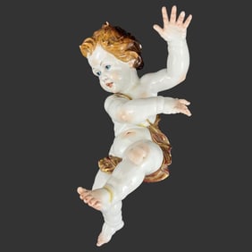 Algora Porcelain Baby Cherub Angel Large Figurine