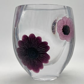 Daum Nancy France Art Glass Coppelia Vase