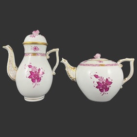 Herend Chinese Bouquet Porcelain Tea & Coffee Pot