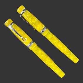Stipula Castoni Yellow Fountain Pen & Ball Pen