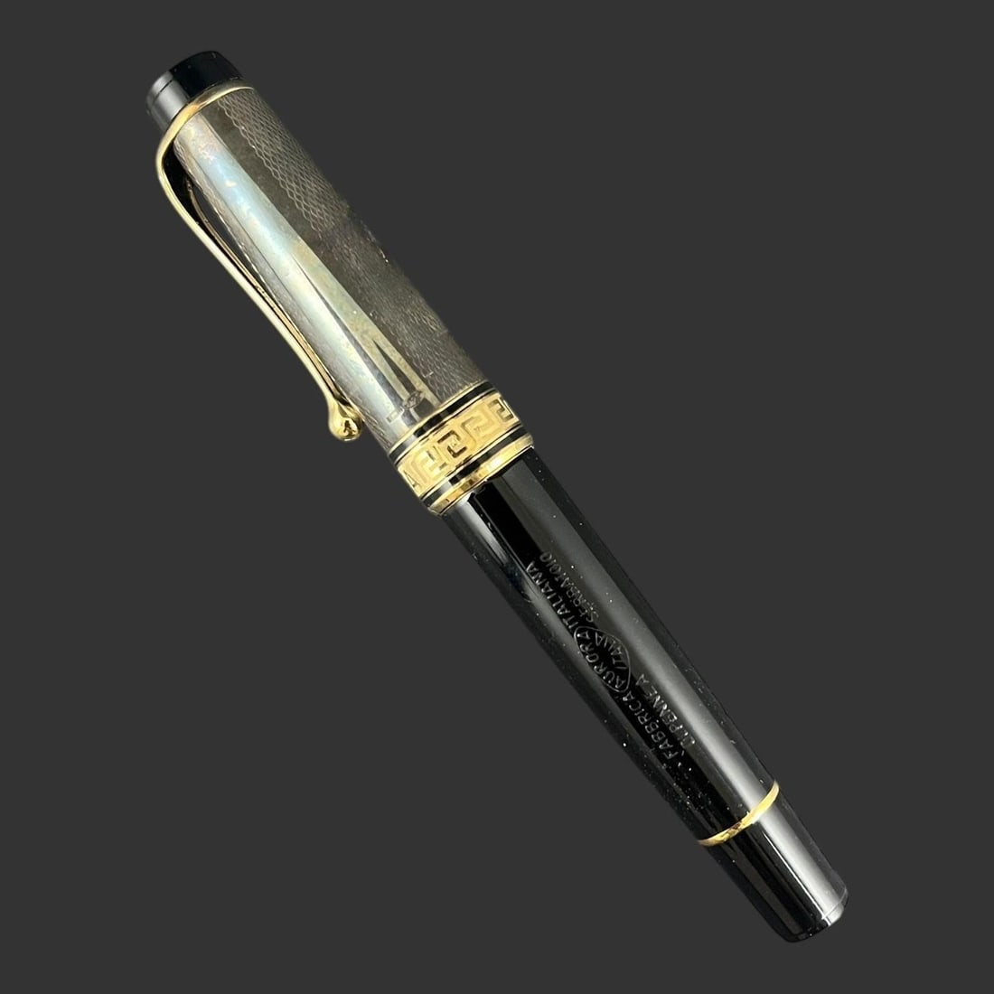 Italian Aurora 14K Nib 585 Fountain Pen: Italian Aurora 14K Nib 585 Fountain Pen. Sterling silver cap. Approx. Length (in): 5. Buyer pays shipping cost. We provide in-house shipping for most of the items. Our shipping quote is only good for 
