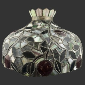 Stained Slag Glass Lamp Shade