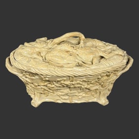 English Minton Majolica Game Pie Dish with Lid