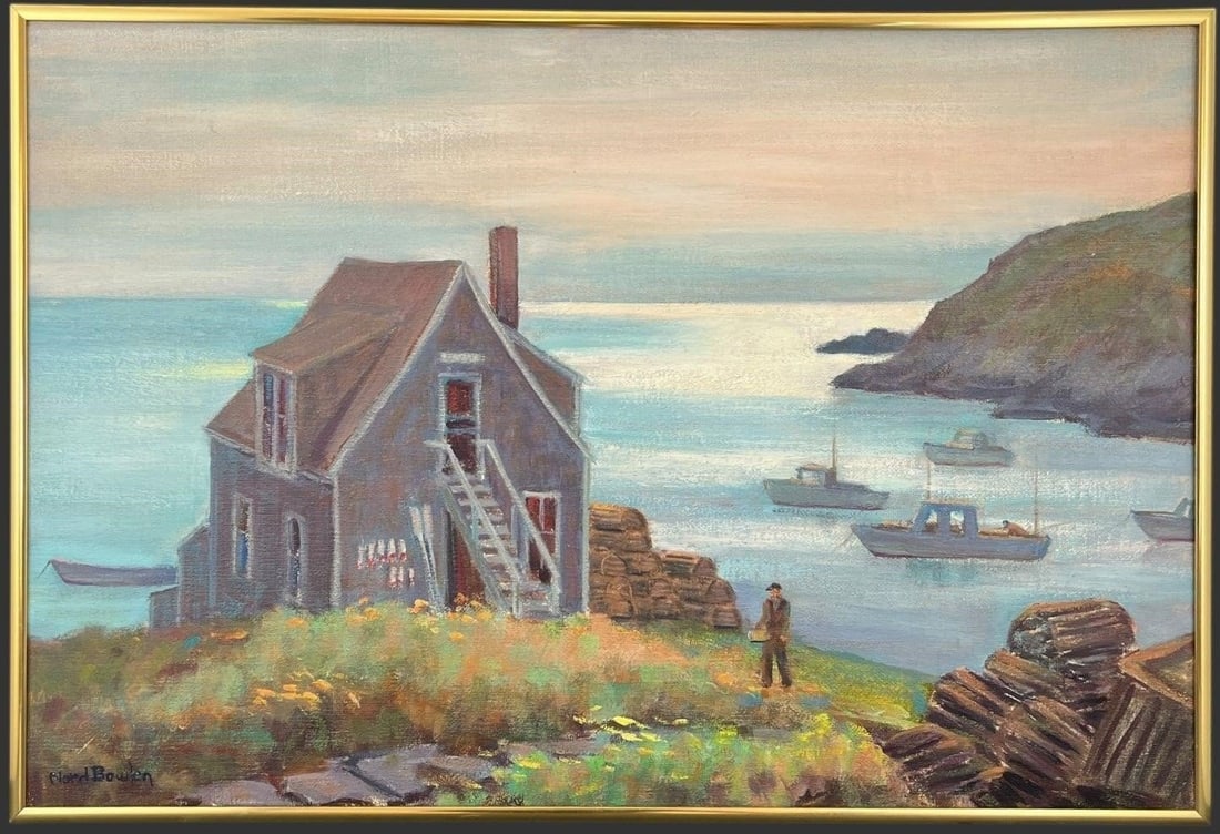 Nord Bowlen (US, 1909-2001) Oil Painting on Canvas (1 of 6)