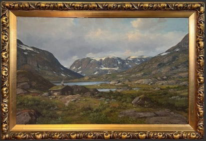 Olaf Nordlien (Norway 1864-1929) Oil Painting