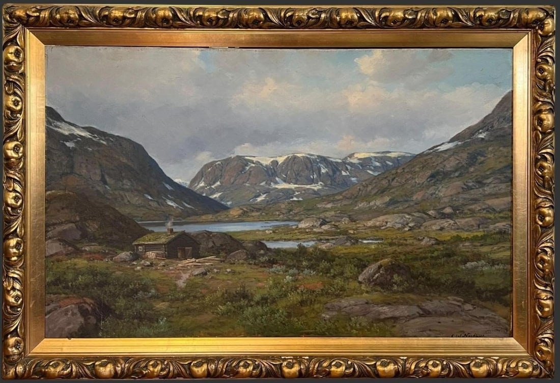 Olaf Nordlien (Norway 1864-1929) Oil Painting (1 of 5)