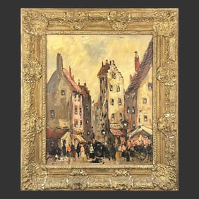 Anton Morel (Dutch, 20th C) Oil Painting on Board