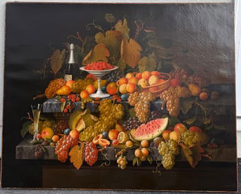 Paul LaCroix (American 1827-69) Still Life Fruits