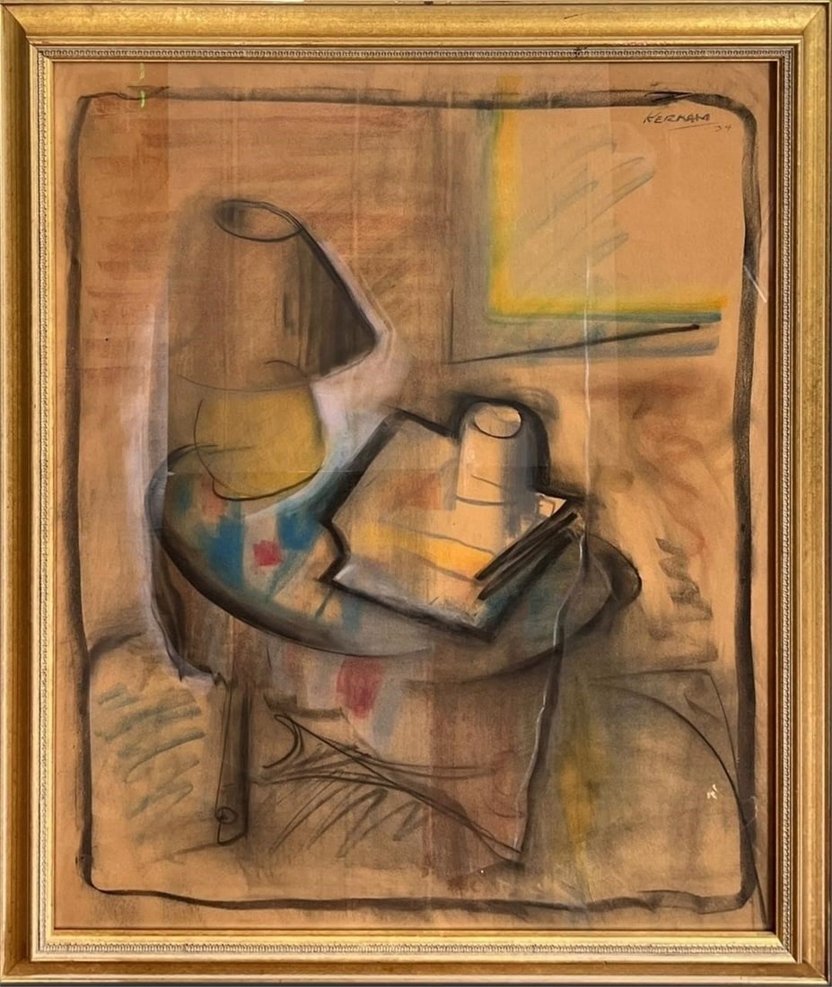 Earl Kerkam (USA,1891-1965) Charcoal Pastel Sketch (1 of 7)