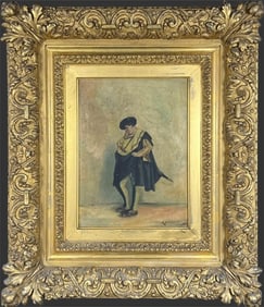 Antique Oil Painting Male Portrait on Canvas