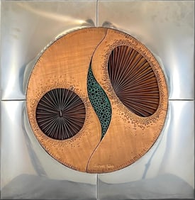 Sammy Tsui 1960s Mixed Metal Brutalist Artwork