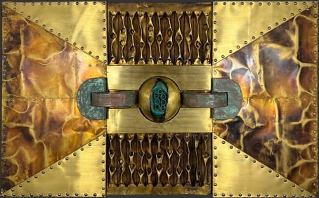 Sammy Tsui 1960s Mixed Metal Brutalist Artwork