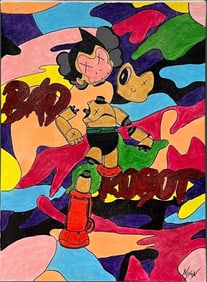 Nixon (Modern, Unknown) Kaws-Style Street-Art
