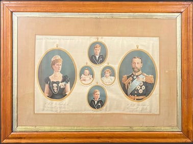 Antique English Silk Chromolithography Print 1901