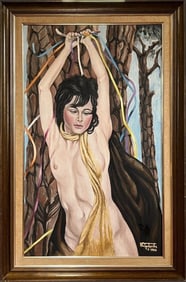 F. Capdevila (Spain, 1926-1995) Nude Oil Painting