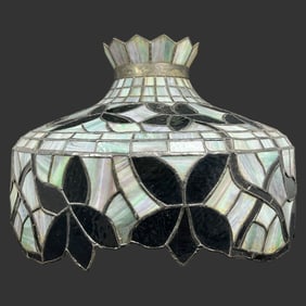 Stained Slag Glass Lamp Shade