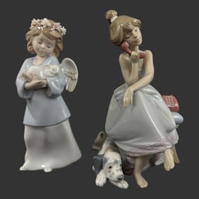 Lot of 2 Lladro Spain Porcelain Figurines
