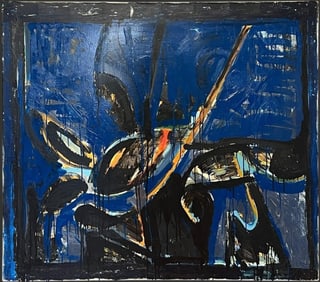 Large Abstract Oil Painting on Canvas
