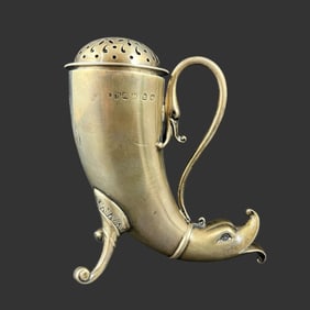 English Sterling Silver Figuralt Dolpin Sifter