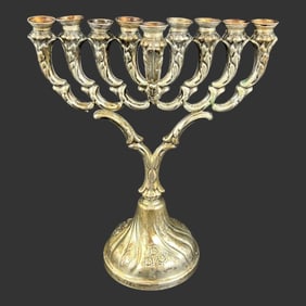 Sterling Silver 925 Judaica Menorah