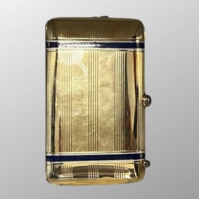 Cartier NY 14K Yellow Gold Enamel Cigarette Case